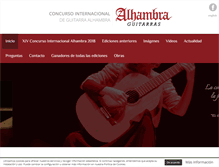 Tablet Screenshot of concursoalhambra.com